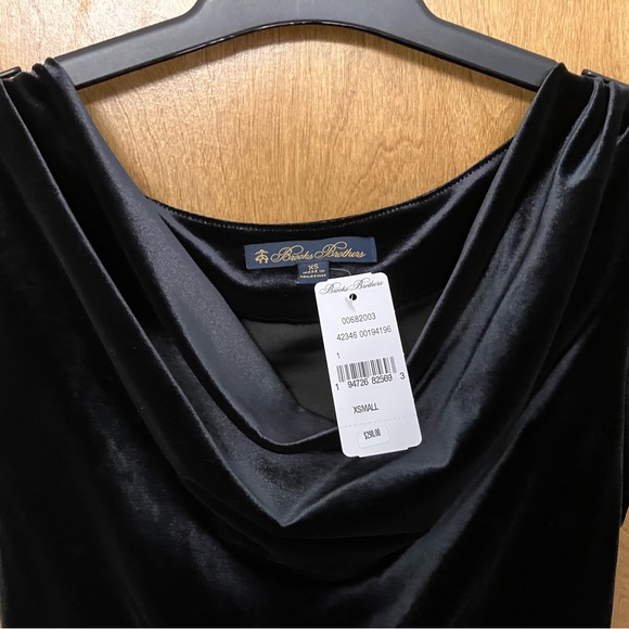 NWT Black Velvet Floor Length Brooks Brothers Dress XS - Picture 2 of 5